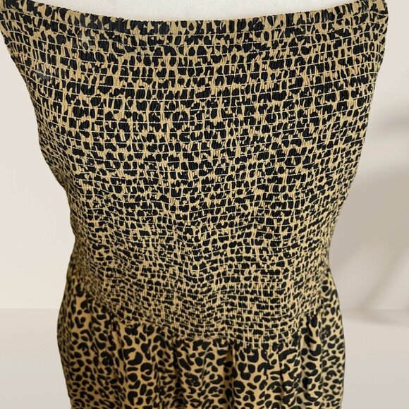 Old Navy Leopard Print Smocked Midi Dress - Size M, NWT - Picture 2 of 7